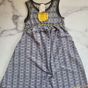 Pink Vanilla dress girls youth size 6 midi boho sleeveless pullover summer sun